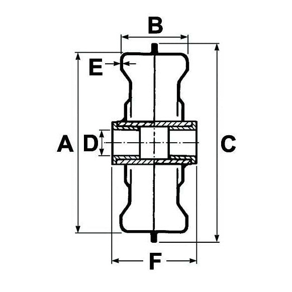 Steel Wheel with Nylon Insert 320mm x 100mm - AMAIreland - 