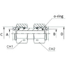 Straight Coupling with O-Ring - 12L - AMAIreland - 