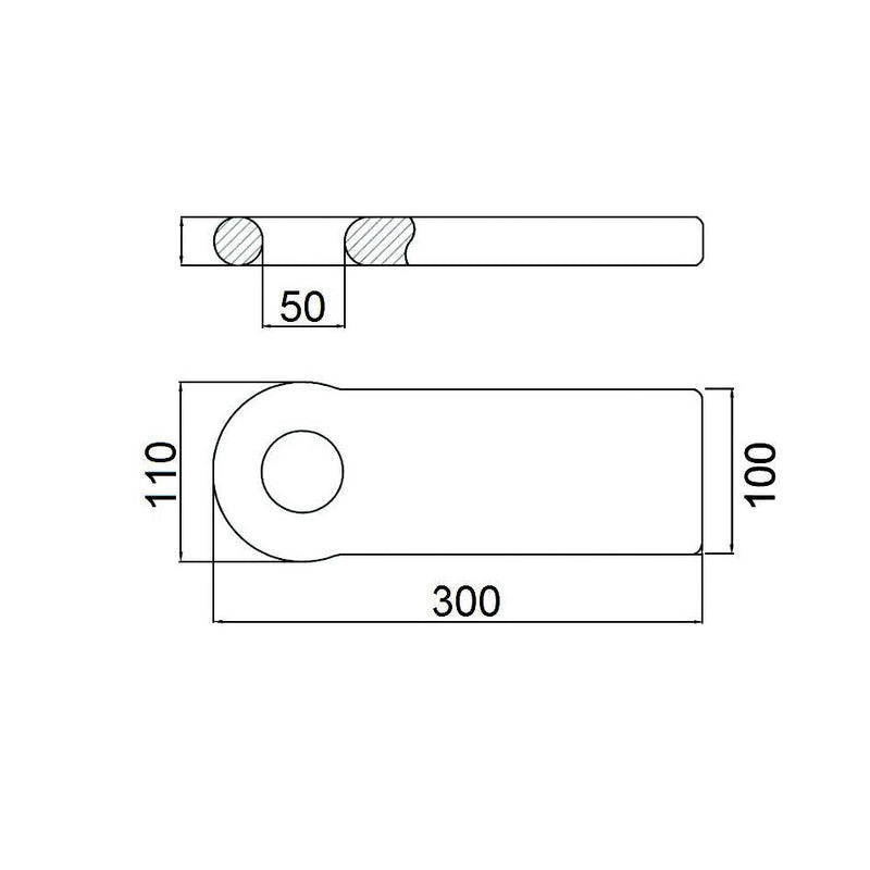 Straight Hitch Eye - Heavy Duty Type - AMAIreland - 