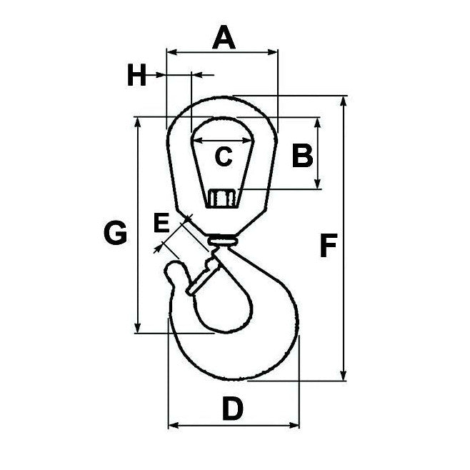 Swivel Lifting Hooks -  Capacity 1000KG - AMAIreland - 