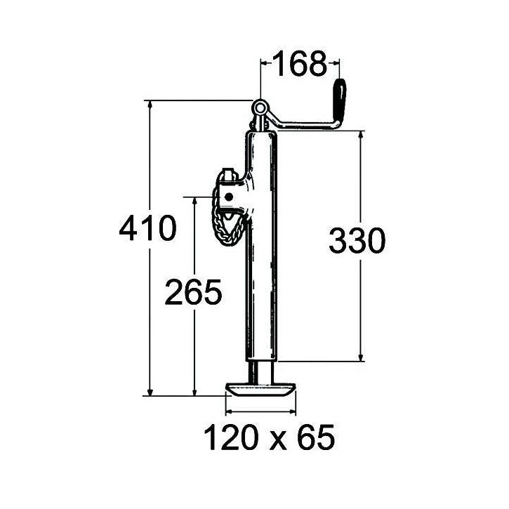 Swivel Parking Jacks with Tube Mounting Bracket - Round Profile - AMAIreland - 