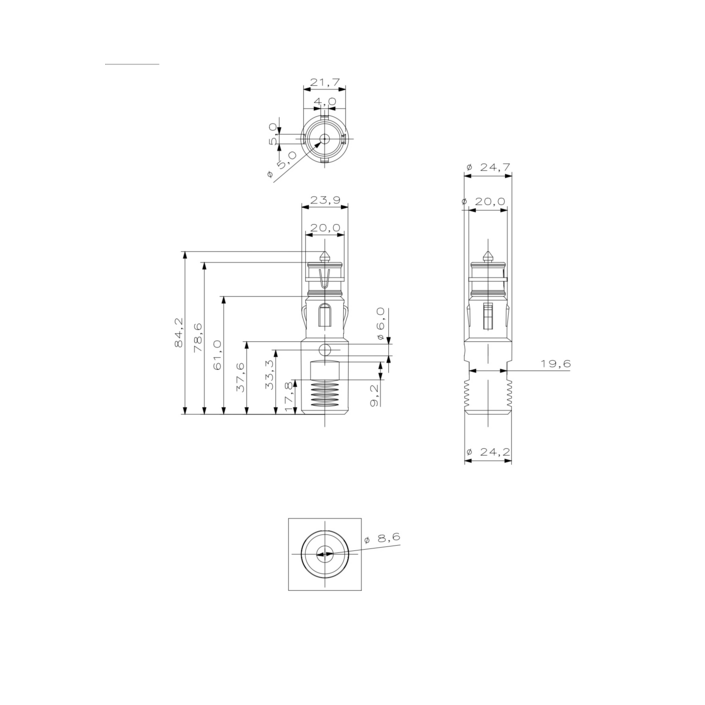Lighter plug with LED power indicator