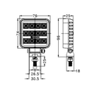 Square High Power LED Work Lamp