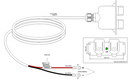 Power Cable with Dual 3 Pin Socket