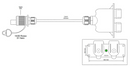 Power Cable with 3 Pin Plug & 3 Pin Socket