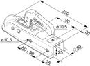TRAILER HITCH 50MM SQUARE - 750KG