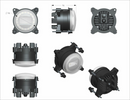4 Piece LED Tractor Headlamp - Various Applications