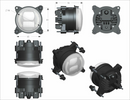 4 Piece LED Tractor Headlamp - Various Applications