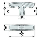 T - Handle with Female Thread - M10