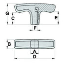 T - Handle with Female Thread M8 - AMAIreland - 