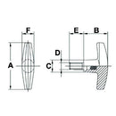 T - Handle with Male Thread - AMAIreland - 