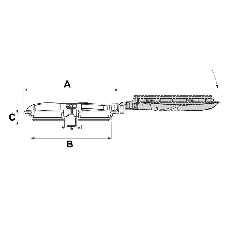 Tank Lid - 180° Hinged - L 320mm - AMAIreland - 