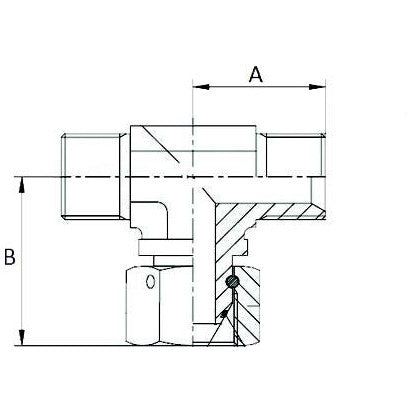 Tee Piece  BSP Male / Female - 1/2" - AMAIreland - 