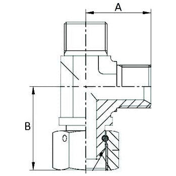 Tee Piece  BSP Male / Female - 1/4" - AMAIreland - 