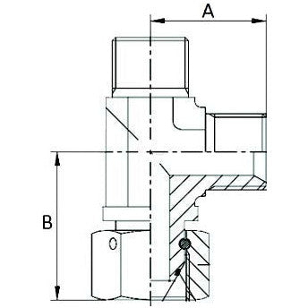 Tee Piece  BSP Male / Female - 3/8" - AMAIreland - 