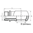 Threaded Banjo End - 3/8" - AMAIreland - 