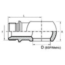 Threaded Banjo End - BSP - 3/8"