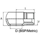 Threaded Banjo End BSP - 3/8" - 3/8" - AMAIreland - 