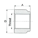 Threaded Bushing Inlet for Cylinder 3/8"BSP - AMAIreland - 