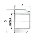 Threaded Bushing Inlet for Cylinder M22x1.5 - AMAIreland - 