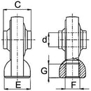 Top Link Ball End - Weld on Type 50mm Base - Ø 35mm - AMAIreland - 