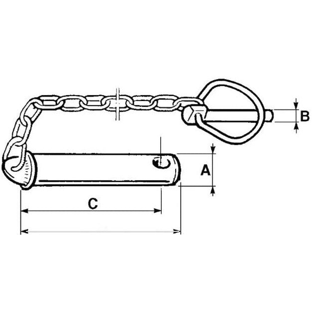 Top Link Pin with Chain & Linch Pin - AMAIreland - 