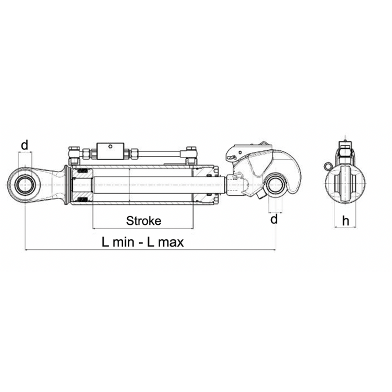 Top Link with Quick Attach End CAT 2 - L max 804mm - AMAIreland - 