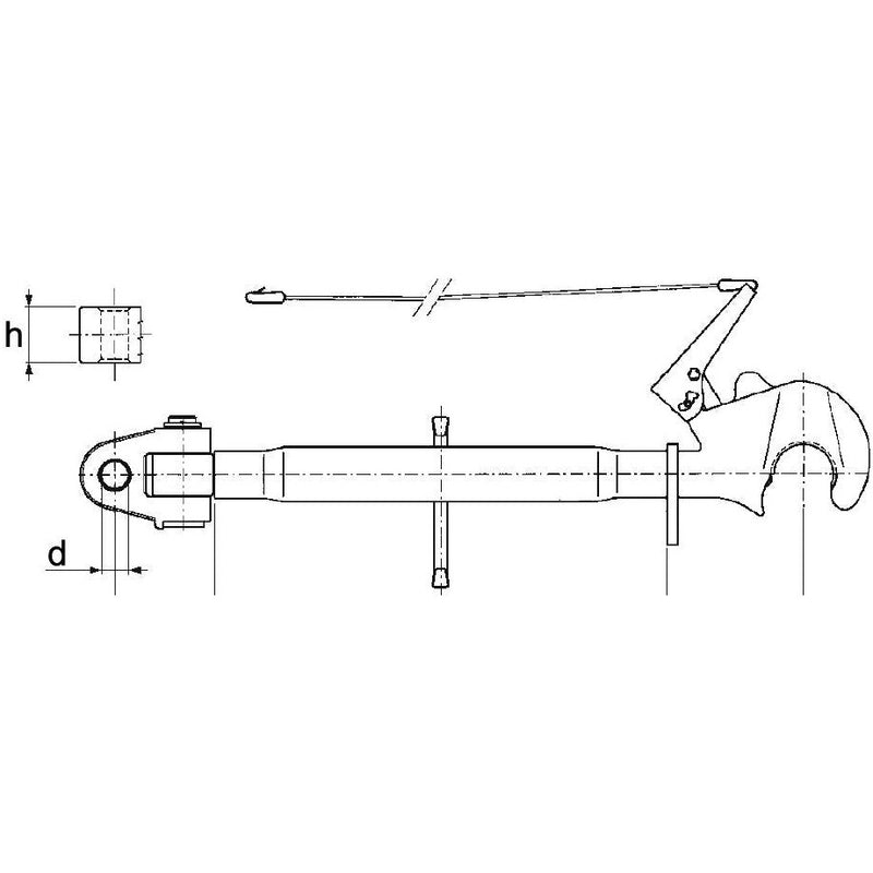 Top Link with Swivel & Quick Attach End CAT 2-2 - L max 885mm - AMAIreland - 