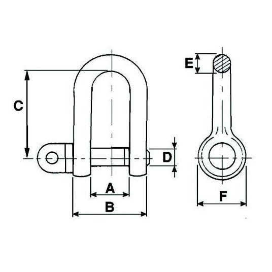 Top Quality Dee Shackle - 11mm - AMAIreland - 