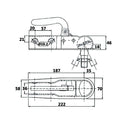 Towing Hitch Coupling - Round Ø 35mm - 1000kg - AMAIreland - 