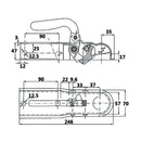 Towing Hitch Coupling - Square Ø 60mm - 1000kg - AMAIreland - 