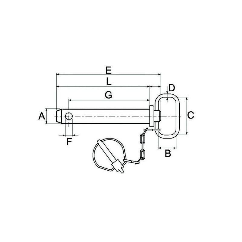 Towing Pin - 19mm x 125mm - AMAIreland - 