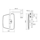 Tractor Rear Mirror Assemblies - Length 250mm - AMAIreland - 