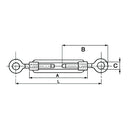 Turnbuckles with Eyes - Thread Ø 10MM 3/8"