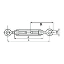 Turnbuckles with Eyes - Thread Ø 6mm 1/4" - AMAIreland - 