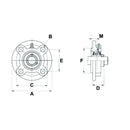 UCFC Series Round Flange Bearing Complete - UCFC205