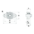 UCFL Series 2 Bolt Flange Bearing Complete - UCFL212