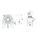 UCPA Series Threaded Base Bearing Complete - UCPA208 - AMAIreland - 