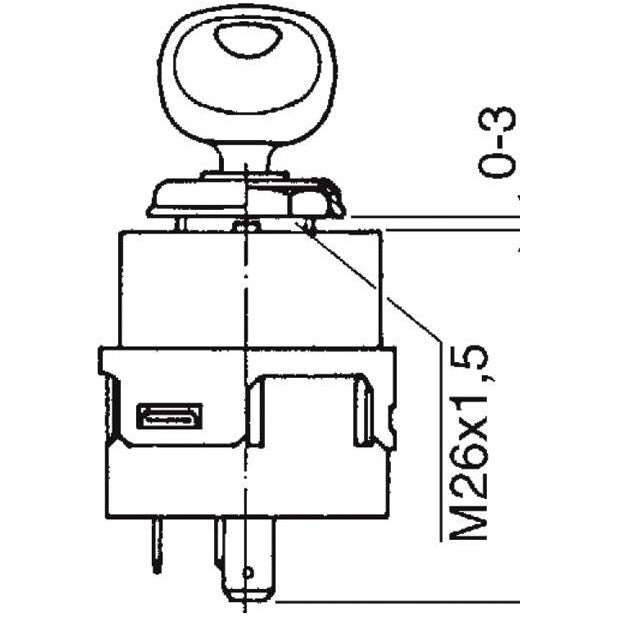 Universal Ignition Switch with Parking & Preheating - AMAIreland - 