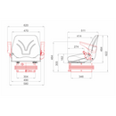 Universal Tractor Seat with Scissors Suspension - AMAIreland - 