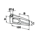 Weld On Hinge - 46mm - AMAIreland - 