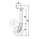 Wheel Parking Jacks with Turnover Pin Locking Square Profile - Steel 280 x 80mm - AMAIreland - 