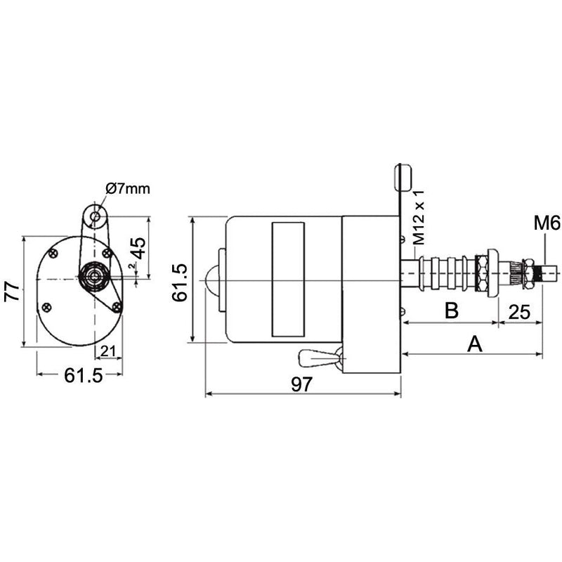 Windscreen Wiper Motors - 105° Angle - AMAIreland - 