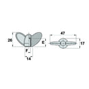 Wing Knob with Female Thread - M8