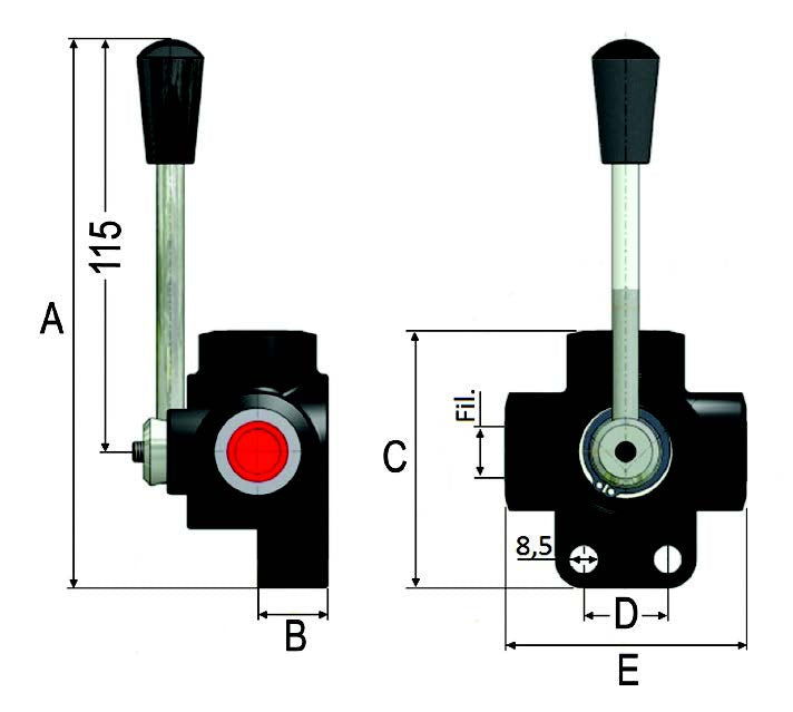 3 Way Flow Divertor 1/2"BSP