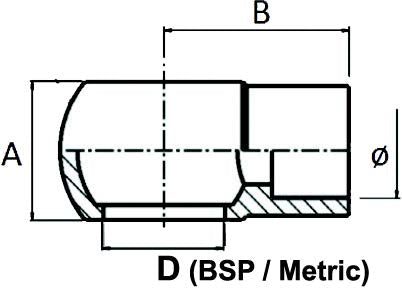 Weldable Banjo BSP/Metric 16 - Ø 14