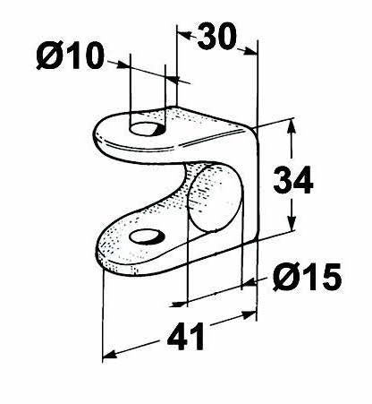 Rear Hinge - Tailboard Forket