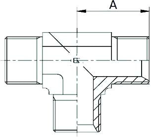 Fixed Tee Piece - Male - 1/4"