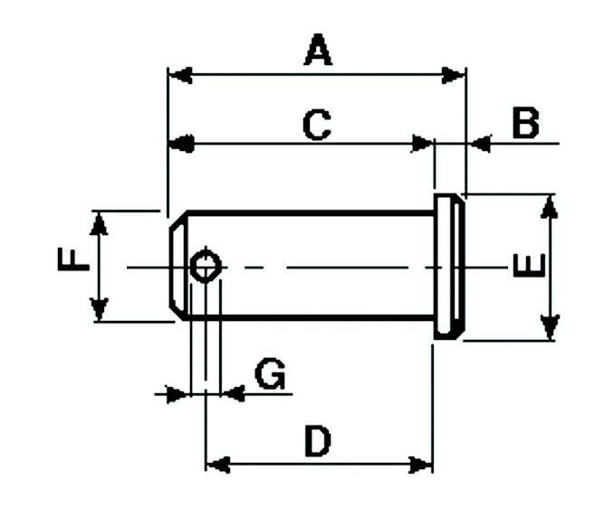 Clevis Pin With Hole - 18mm