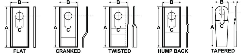 John Deere - Twisted Blades - L 122mm